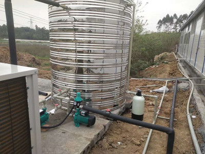 雙流某工程部5噸生活熱水空氣能熱水工程順利完成